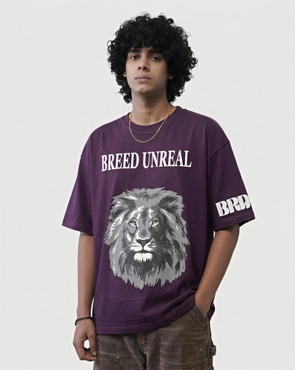 The Ultra Purple Majestic Lion Oversize T-Shirt