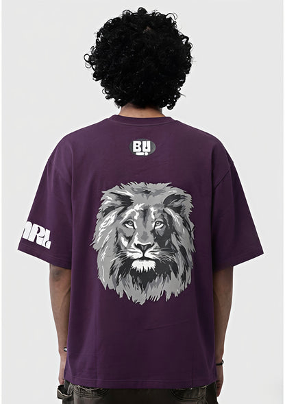 The Ultra Purple Majestic Lion Oversize T-Shirt