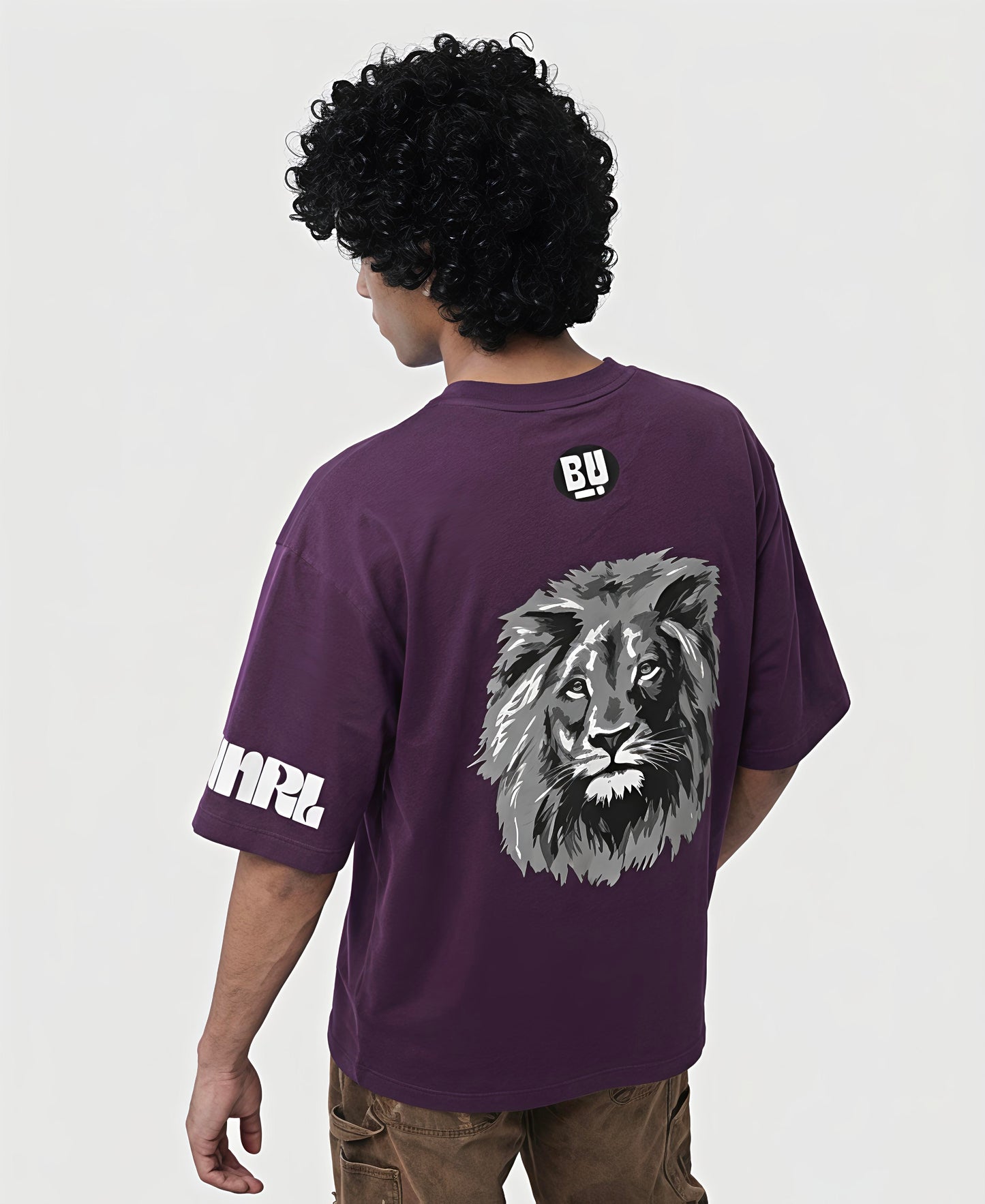 The Ultra Purple Majestic Lion Oversize T-Shirt